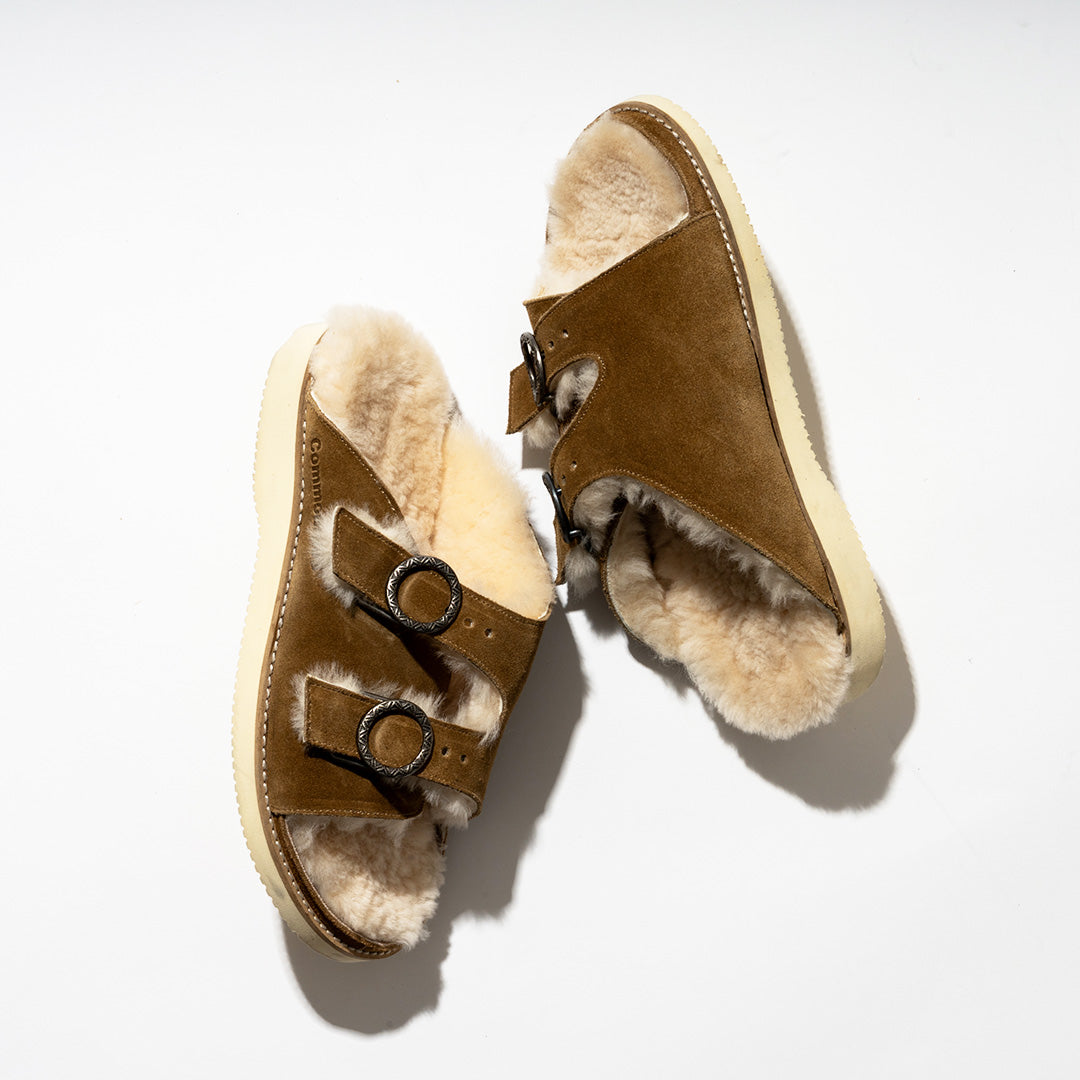 commodities | EASY WARM BELTED SLIDE BROWN