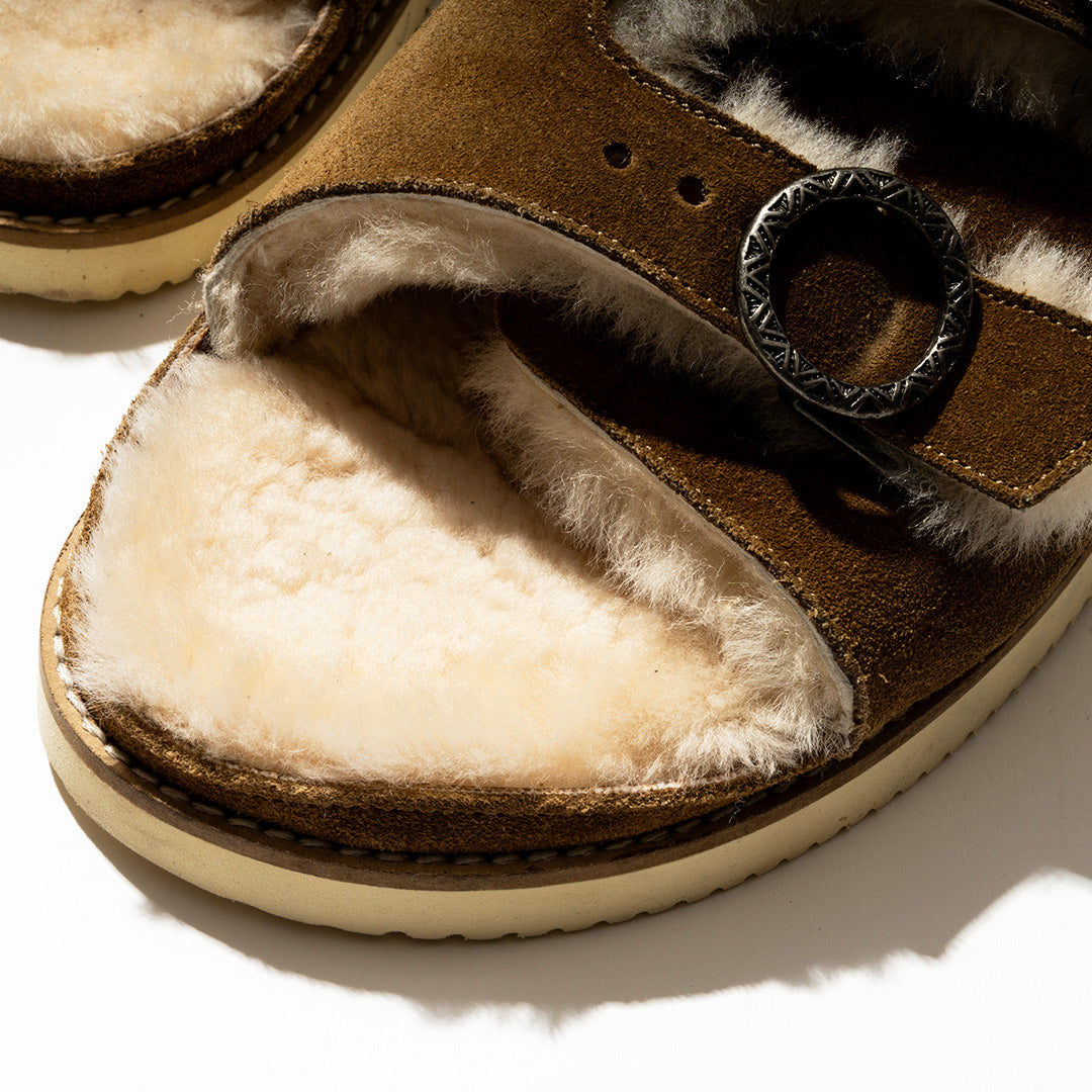 commodities | EASY WARM BELTED SLIDE BROWN