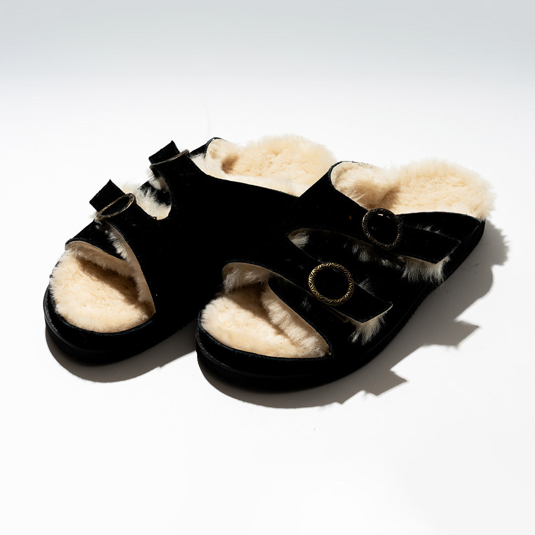 commodities | EASY WARM BELTED SLIDE BLACK
