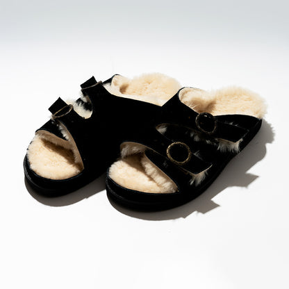 commodities | EASY WARM BELTED SLIDE BLACK