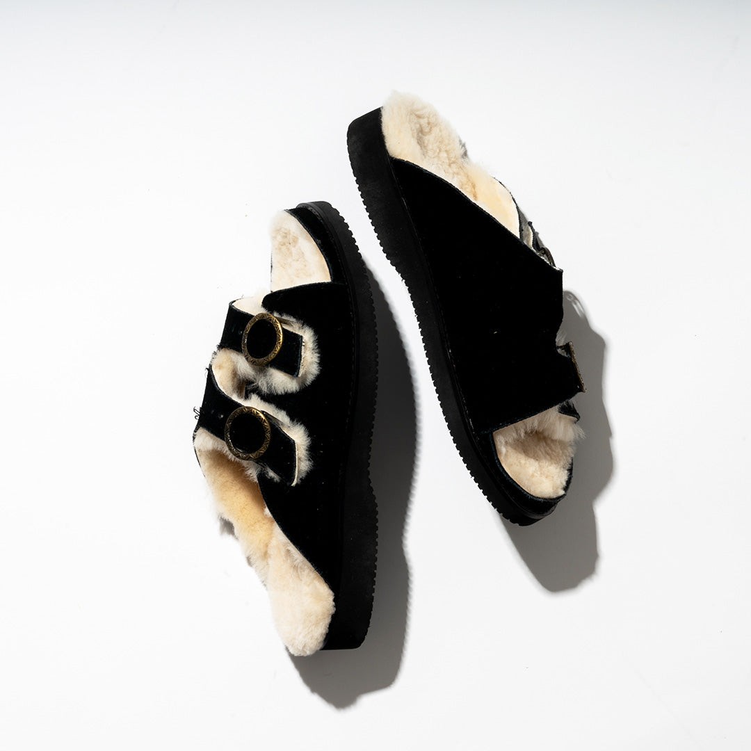 commodities | EASY WARM BELTED SLIDE BLACK