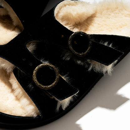 commodities | EASY WARM BELTED SLIDE BLACK